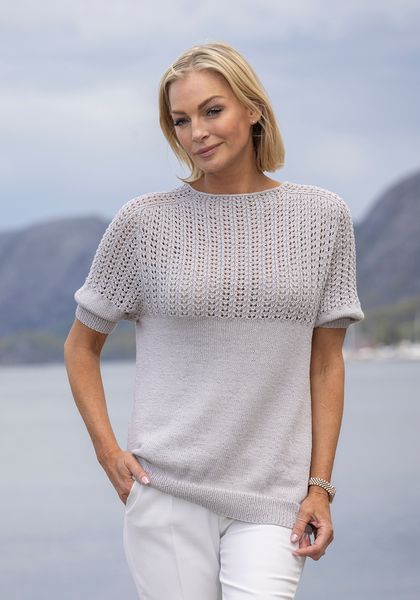 Hovedbilde Perle topp lys grå
