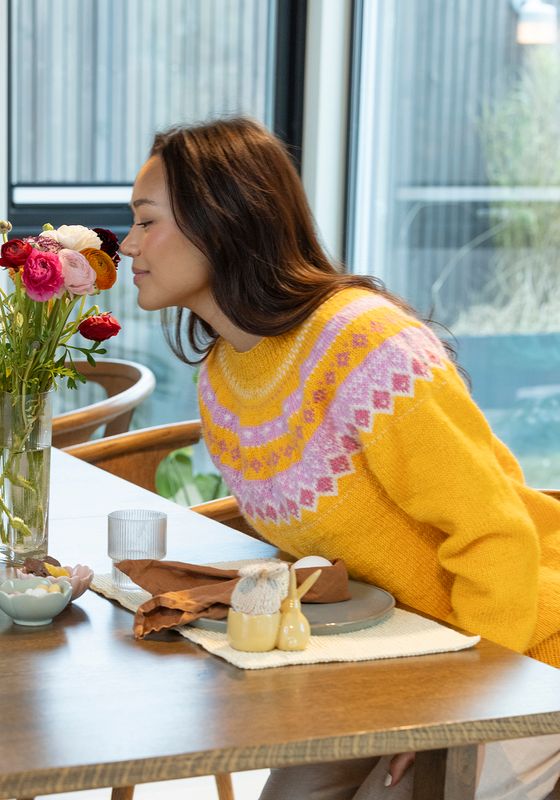 Fjellbris genser gul