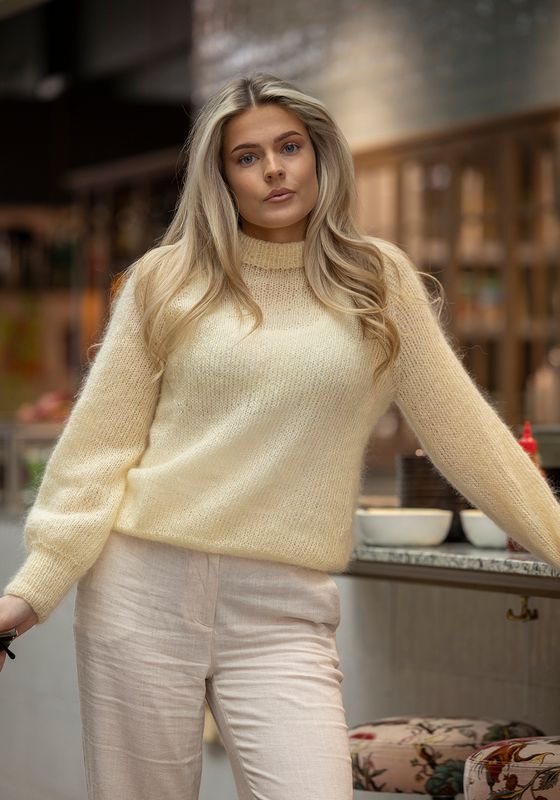 Petrolia genser lys gul