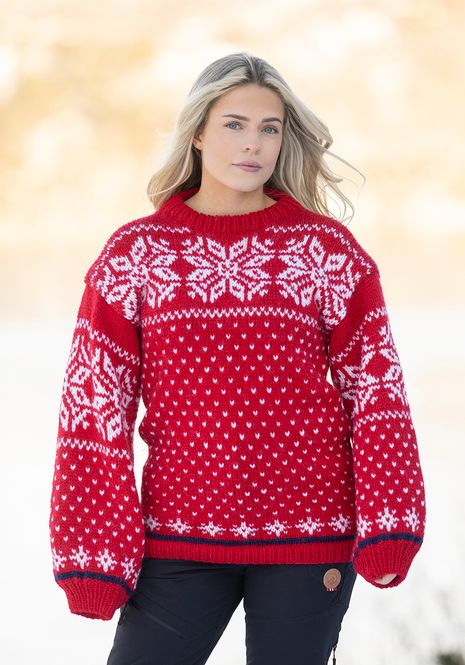 Hovedbilde Snøfall genser rød