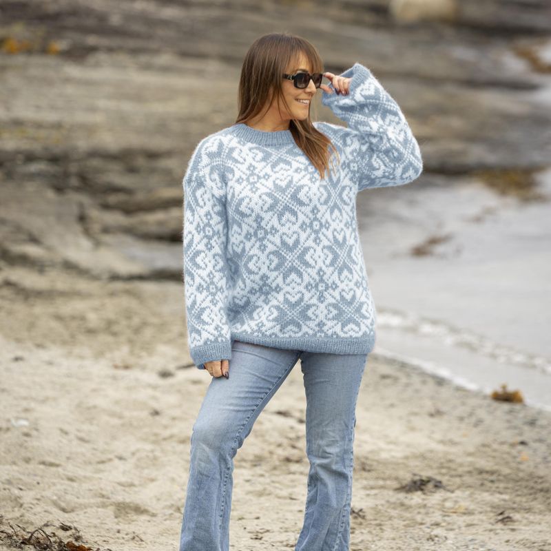 Melody genser lys blå