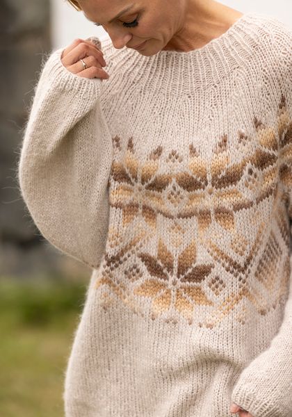 Hovedbilde Luna genser sand/multi brun