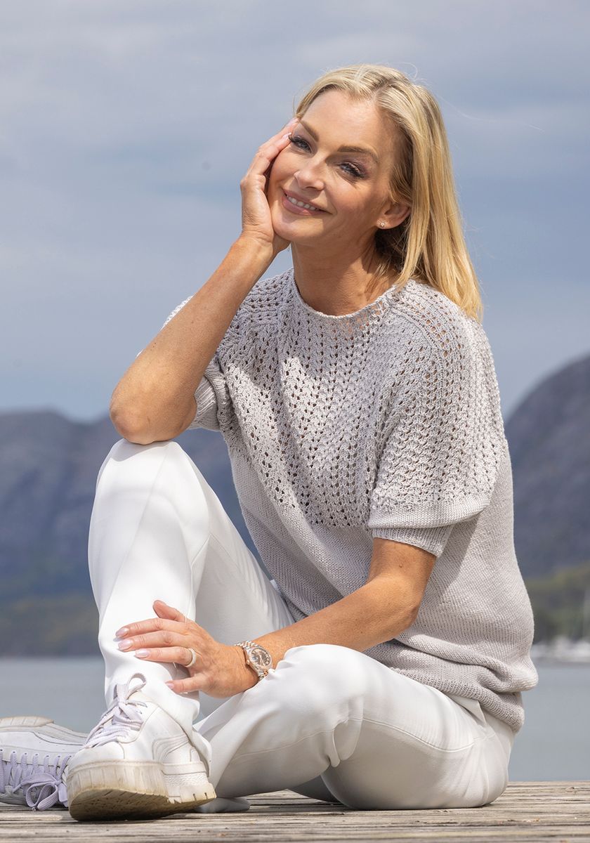 Perle topp lys grå- Oppskrift